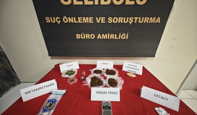 Gelibolu'daki uyuşturucu operasyonunda 2 şüpheli yakalandı