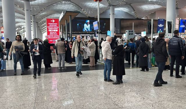 İstanbul Havalimanı'nda yarıyıl tatili yoğunluğu yaşanıyor