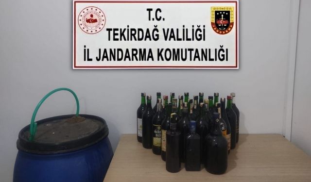 Tekirdağ'da 100 litre sahte içki ele geçirildi