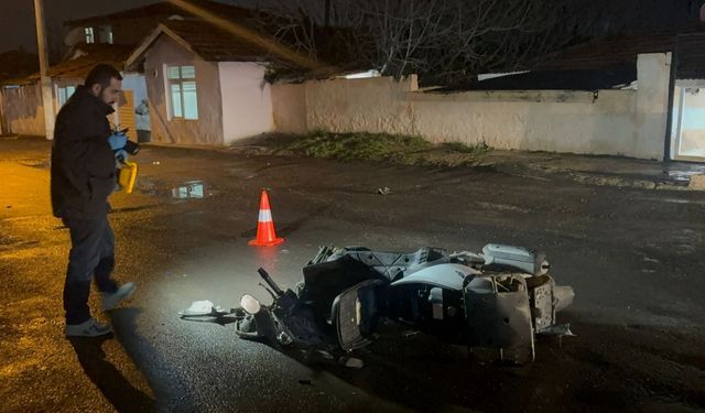 Tekirdağ'da çalıntı motosikletle kaza yapan şüpheli yaralandı