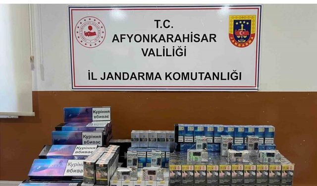 Afyonkarahisar’da kaçak elektronik ve normal sigara ele geçirildi