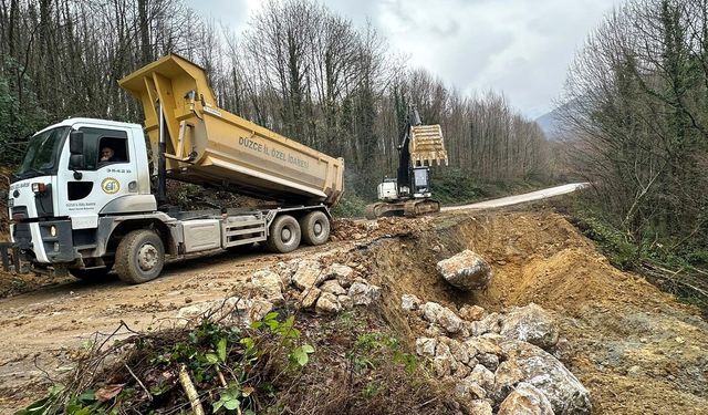 Akçakoca Subaşı Köyü’nde heyelan çalışması tamamlandı