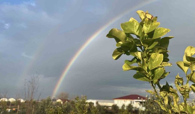 Antalya’da çifte gökkuşağı sürprizi