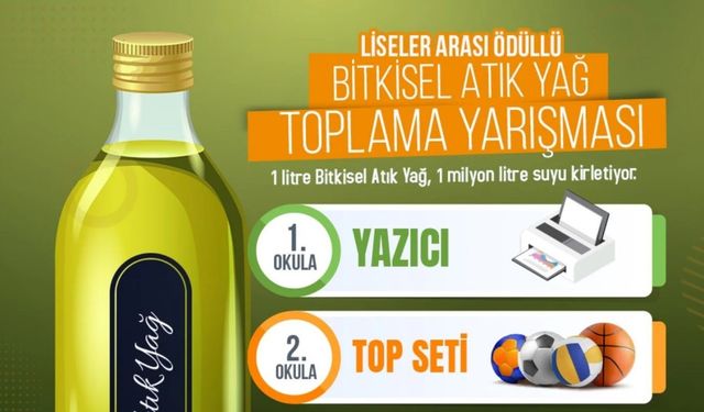 Atakum’da liseler arası bitkisel atık yağ toplama yarışması