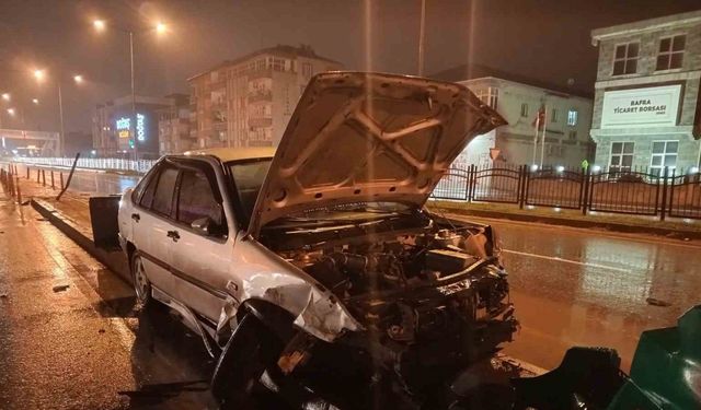 Bafra’da trafik kazası: 1 yaralı