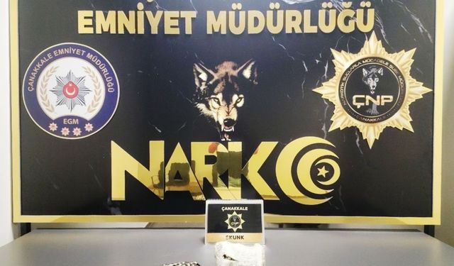 Çanakkale’de 544 gram skunk ele geçirilen şüpheli tutuklandı