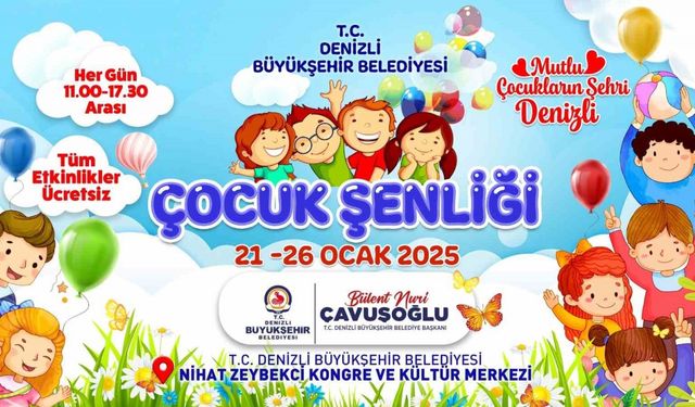 Denizli Büyükşehirden çocuklara şenlik müjdesi