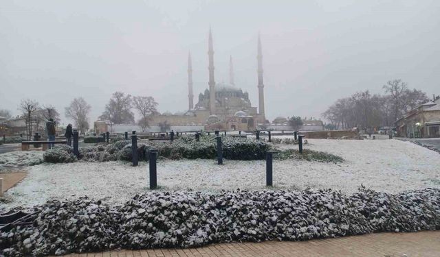 Edirne’de kar yağışı