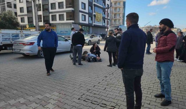 Edremit’te otomobille çarpışan motosiklet sürücüsü yaralandı