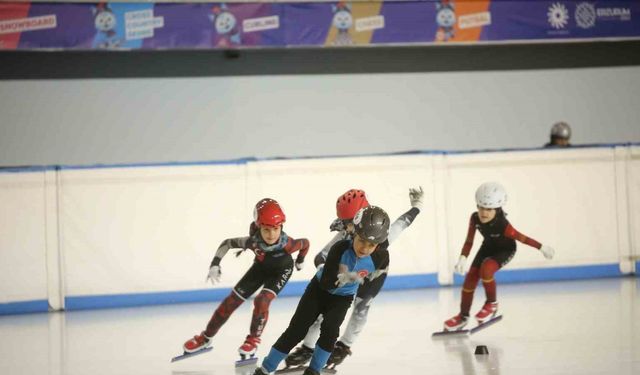 Erzurum’da short track yarışları başladı