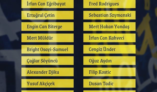 Fenerbahçe’nin, Adana Demirspor kamp kadrosu açıklandı