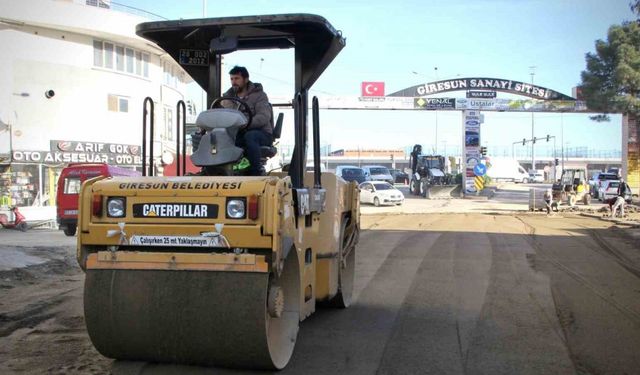 Giresun Belediyesi sanayi sitesinde altyapı ve üstyapı çalışması başlattı