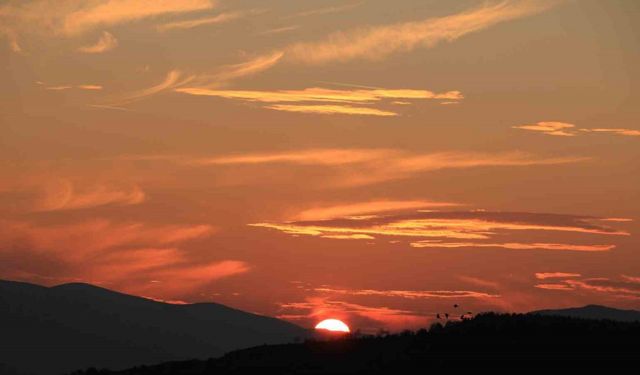 Ilgaz Dağı’nda gün batımı mest etti