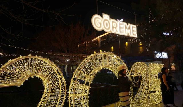 Kapadokya yeni yıla havai fişek gösterileri ile girdi