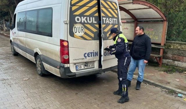 Kırklareli’nde okul servisleri denetlendi