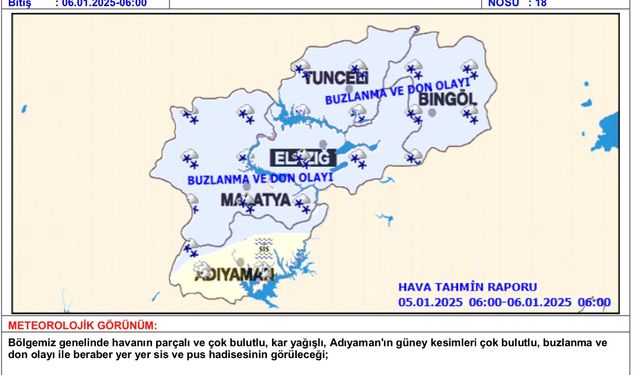 Meteorolojiden buzlanma ve çığ uyarısı