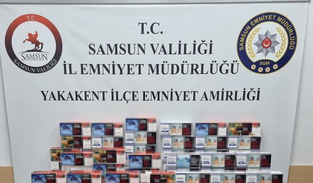 Samsun’da 20 bin adet makaron ve 25 kilo kaçak tütün ele geçirildi