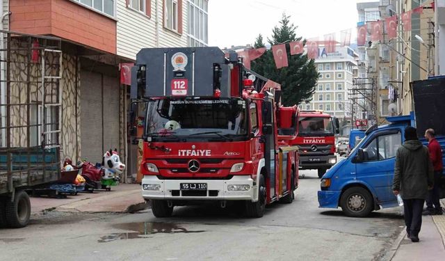 Samsun’da baca yangını korkuttu