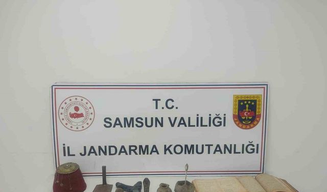 Samsun’da jandarma tarihi eser ele geçirdi