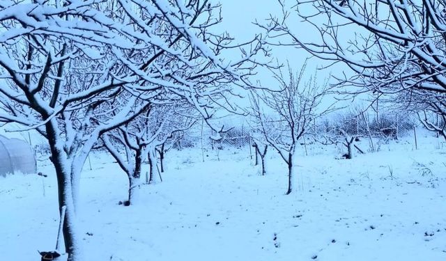 Tekirdağ Hayrabolu’da kar yağışı