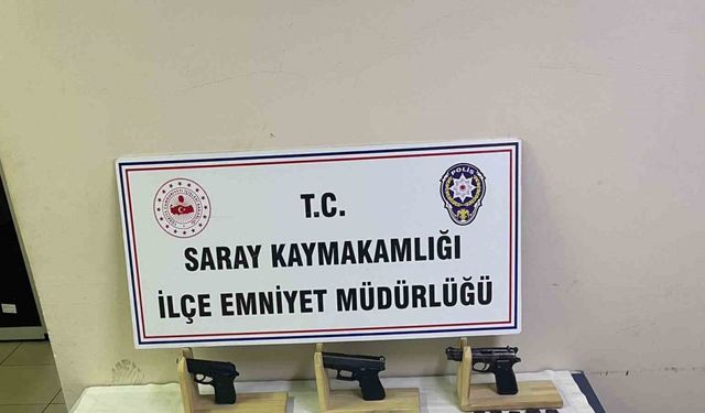 Tekirdağ’ın Saray ilçesinde ruhsatsız silah operasyonu