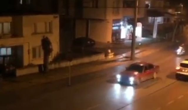 Zonguldak’ta otomobil sürücüsü drift atmak isterken kaza yaptı