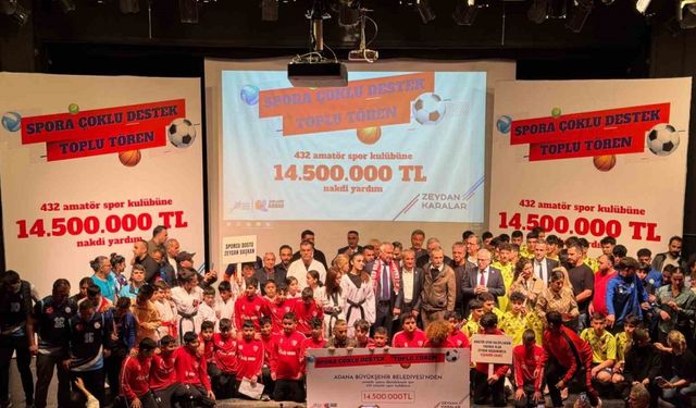 Adana’da 432 amatör spor kulübüne 14 milyon 500 bin lira destek