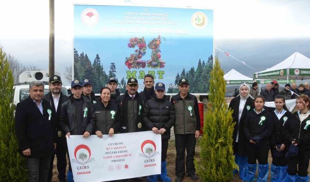 Zonguldak’ta 2 bin 25 fidan toprakla buluştu