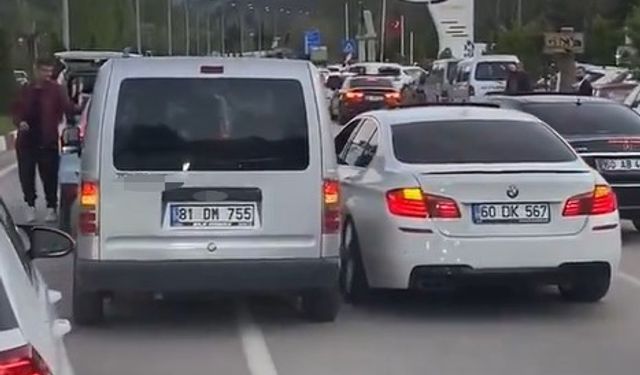 Tokat’ta düğün konvoyunda tehlikeli gelenek