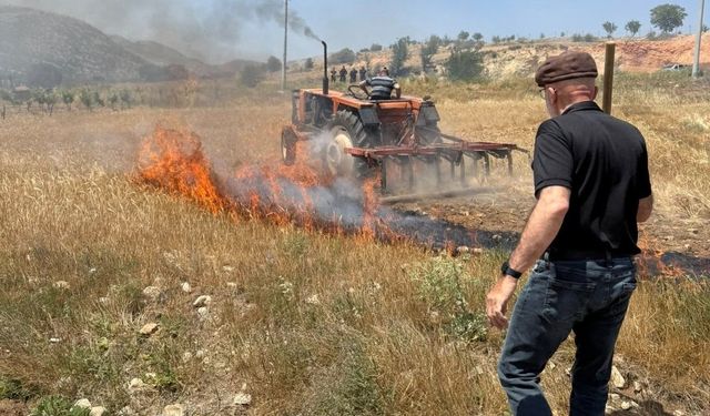 Karaman’da 200 dekar ekili alan kül oldu