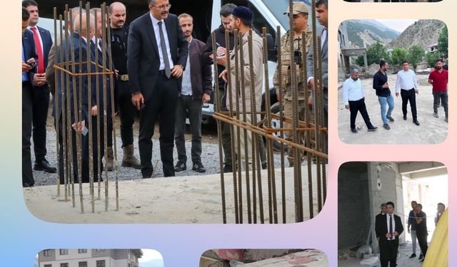 Vali Çelik’ten okul inşaatlarında inceleme
