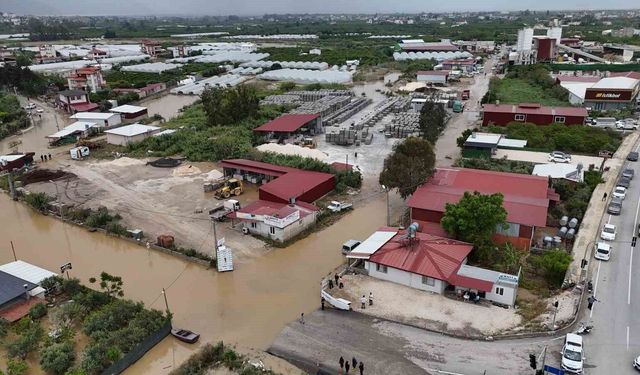 Aşırı yağışın sele dönmesiyle birlikte Asi Nehri çevresindeki 3 mahalle sular altında kaldı