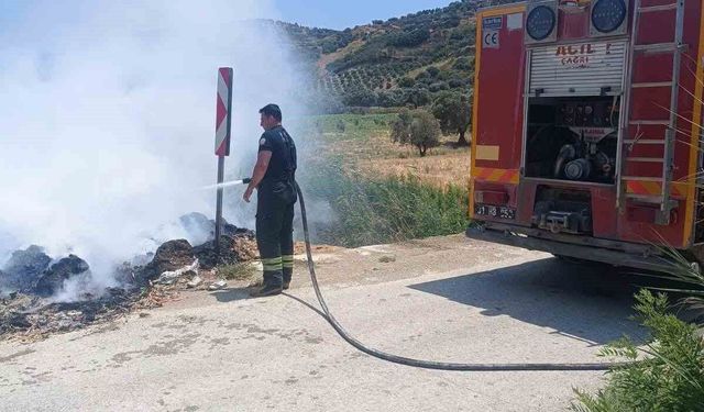 Altınözü'de çöplük yangını