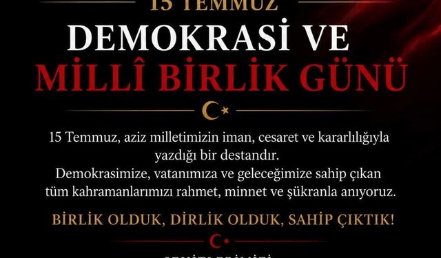 SATKOF ve USTKON Genel Başkanı Bay'dan 15 Temmuz mesajı