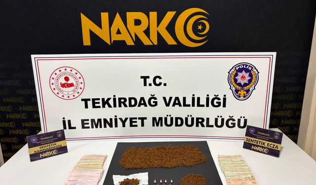 Tekirdağ'da uyuşturucu operasyonlarında yakalanan 8 şüpheli tutuklandı