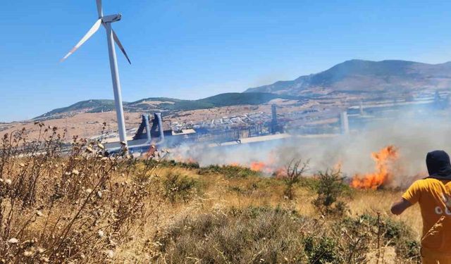 İzmir Aliağa'da fabrikalar bölgesindeki yangın kontrol altına alındı