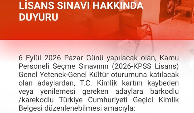KPSS için Zonguldak'ta nüfus müdürlükleri pazar günü açık