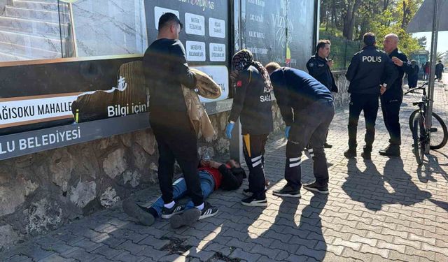 Bolu'da iş görüşmesine giderken bayılıp başından yaralandı