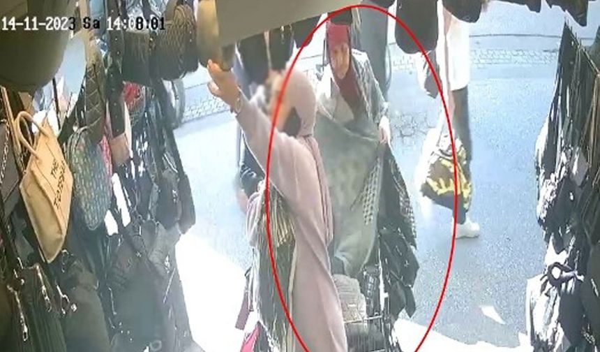 Çok rahat çok profesyonel: Yaşlı kadın, saniyeler içinde çantayı böyle çaldı