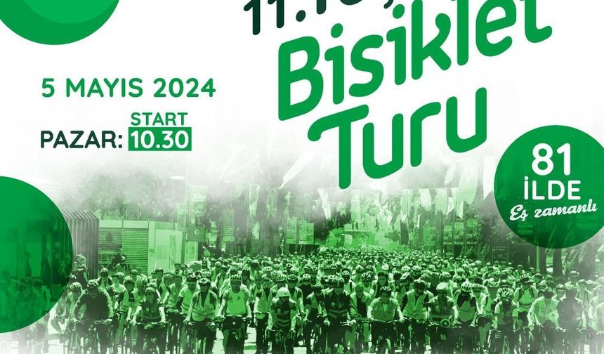11. Yeşilay Bisiklet Turu 5 Mayıs Pazar günü düzenlenecek