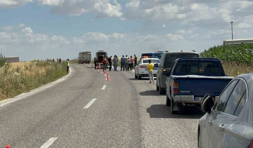 Aksaray’da kamyonet ile çarpışan motosiklet sürücüsü öldü