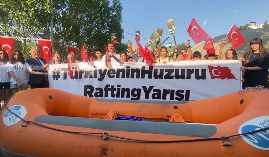 Tunceli’de, Türkiye’nin Huzuru Rafting Yarışması’nın startı verildi