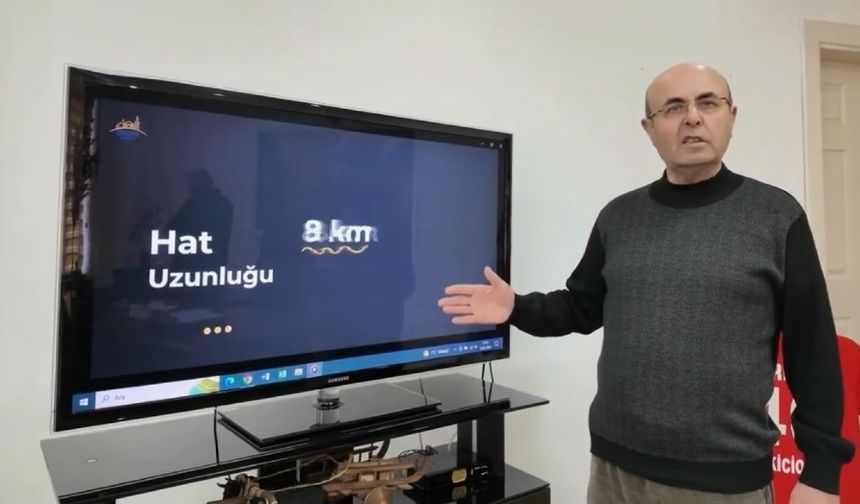 Basın toplantısında tramvay vaadini açıkladı, halk otobüsü kiraladı