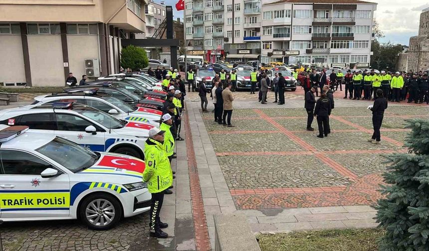 Sinop’ta emniyet ve jandarmaya hizmet aracı tahsisi