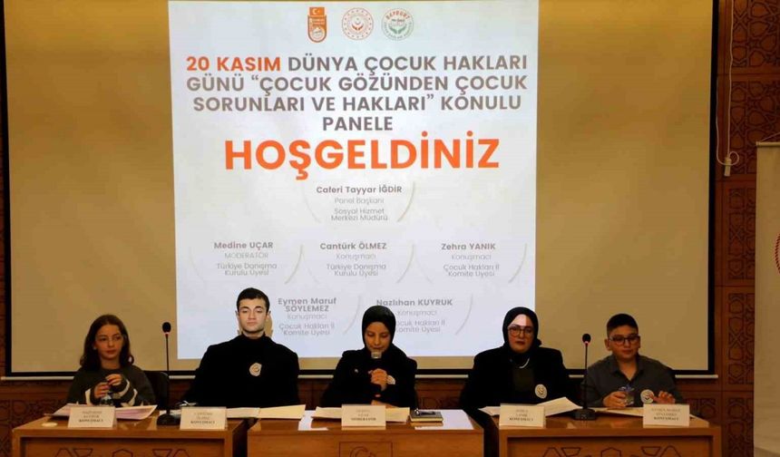 Bayburt’ta düzenlenen panelde çocuk panelistler kendi haklarını savundular