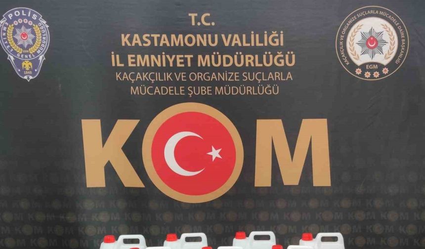 Kastamonu’da 40 litre etil alkol ele geçirildi