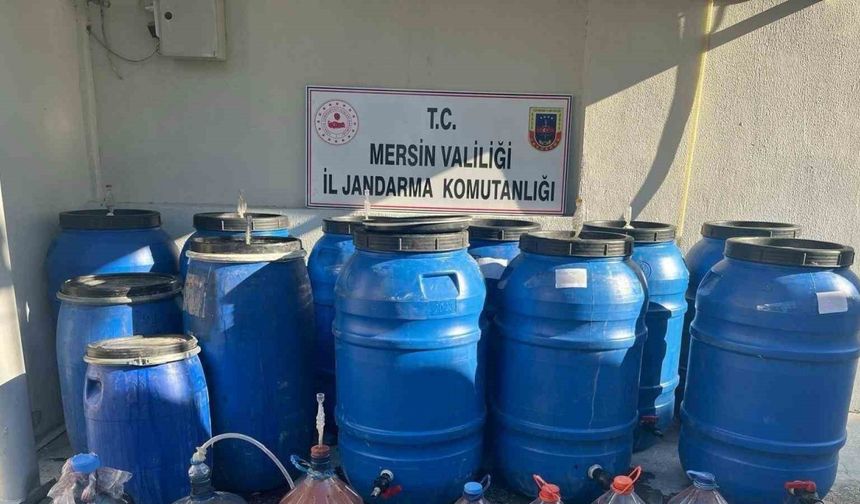 Mersin’de 3 ton sahte içki ele geçirildi