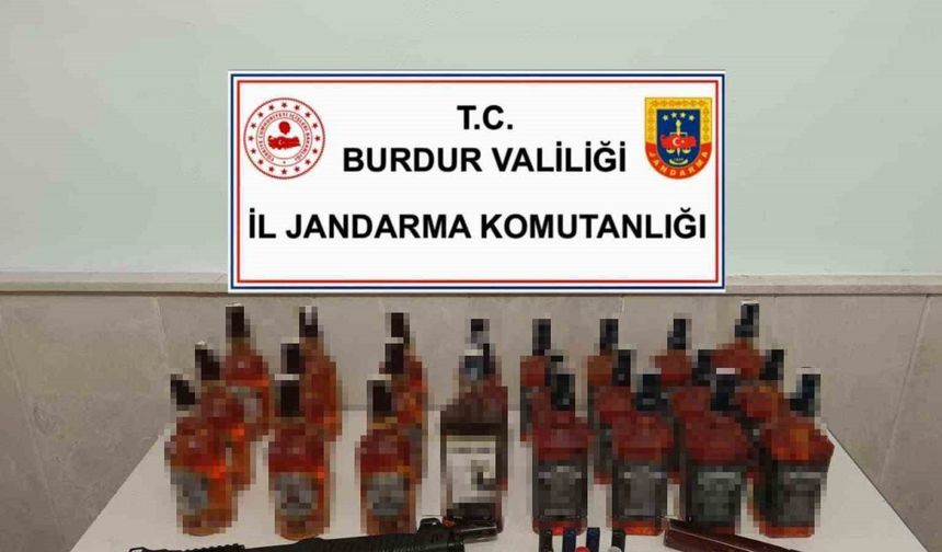 Burdur’da kaçak alkol ele geçirildi