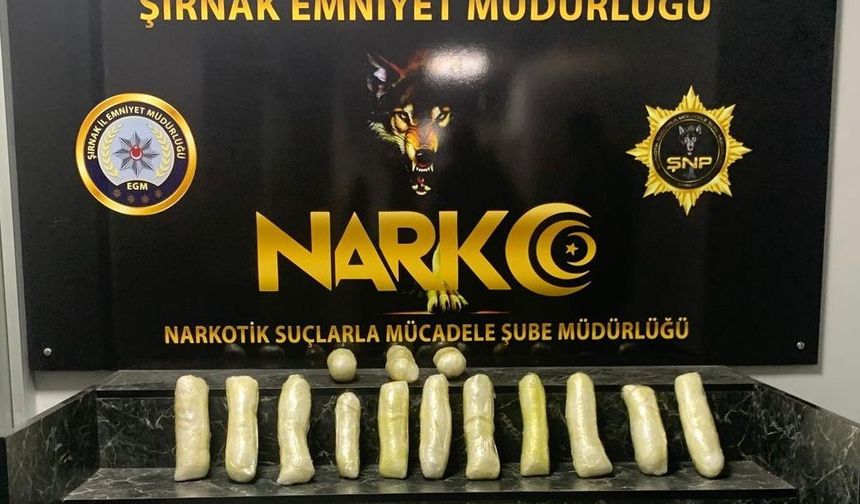 Şırnak’ta 10 kilo 267 gram metamfetamin ele geçirildi