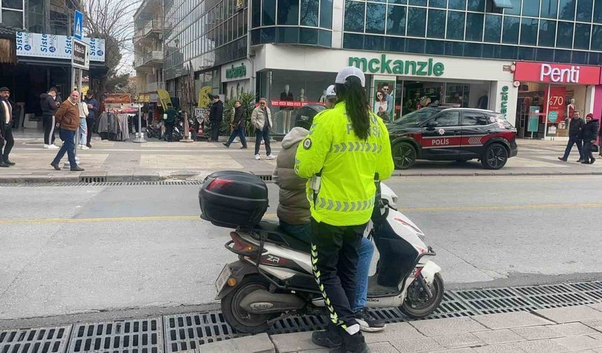 Denizli’nin en işlek caddesinde trafik ve asayiş denetimi